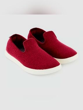 NWOT Allbirds Womens Loungers Slip-On Wool Shoes in Burgundy and White